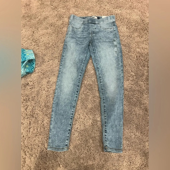 NWT new Set of 3 SO leggings jeggings girls 14 pink green blue denim - Picture 17 of 17